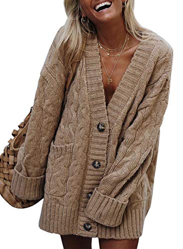 Algopix Similar Product 10 - Elapsy Womens Long Sleeve Cardigan