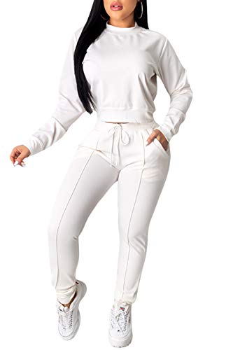 Algopix Similar Product 9 - Women Solid Color 2 Piece Outfits Set