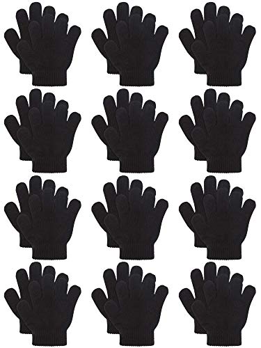 Algopix Similar Product 14 - Cooraby 12 Pairs Kids Warm Magic Gloves