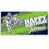 Algopix Similar Product 12 - Tire Track Dirt Bike Birthday Banner