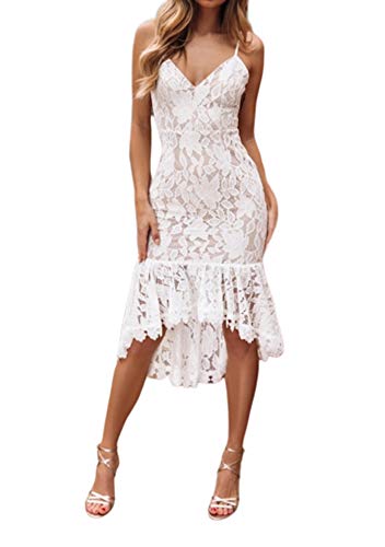Algopix Similar Product 7 - Women Sexy Floral Lace Dress Mesh Sheer
