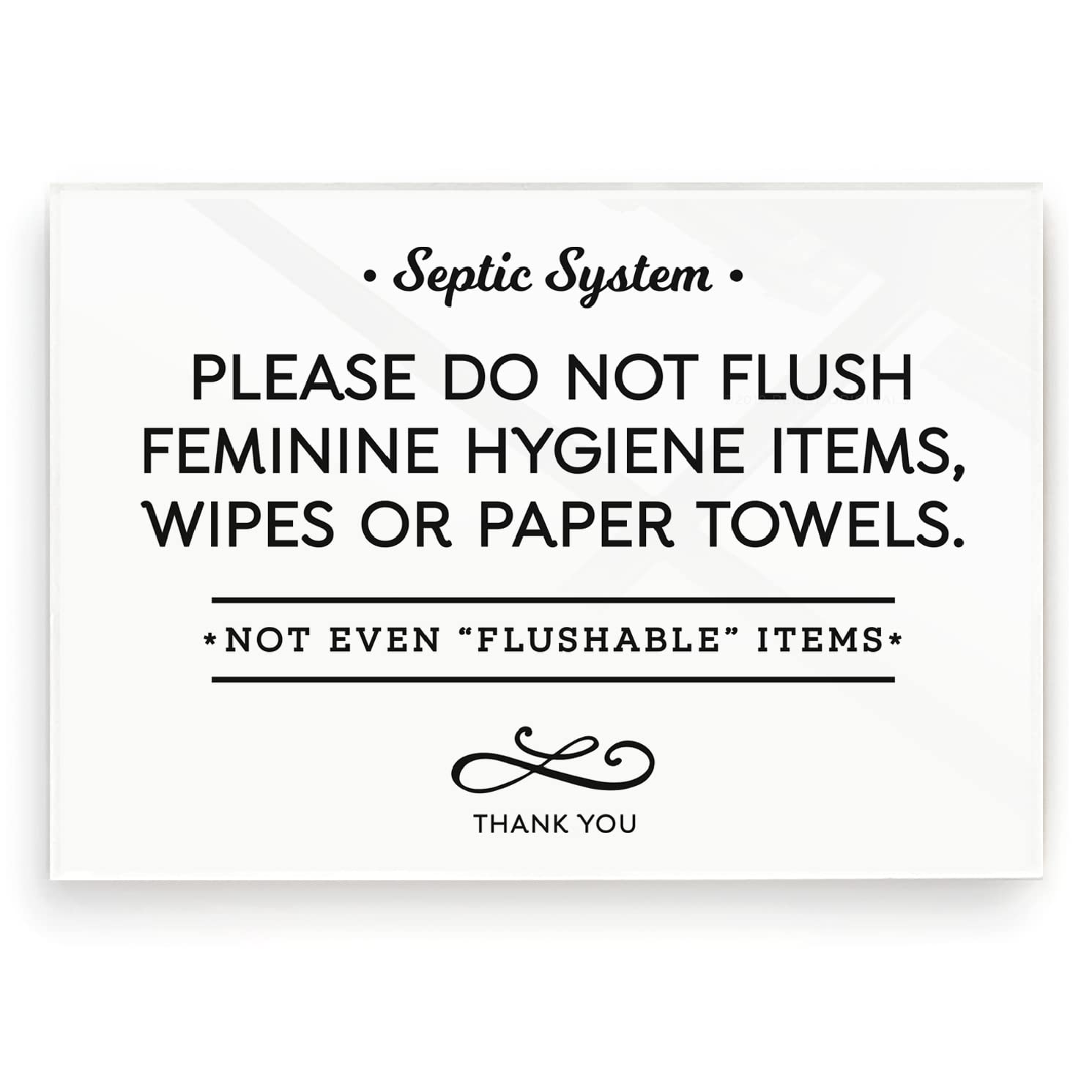 Algopix Similar Product 13 - 35x5 Inch Septic System Bathroom Sign