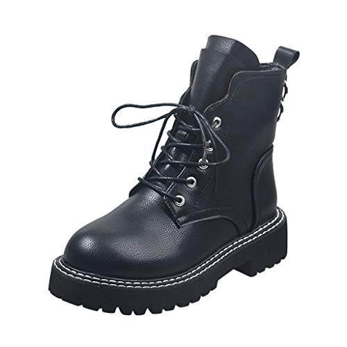 Algopix Similar Product 12 - Womens Platforms Lace Up Ankle Boots