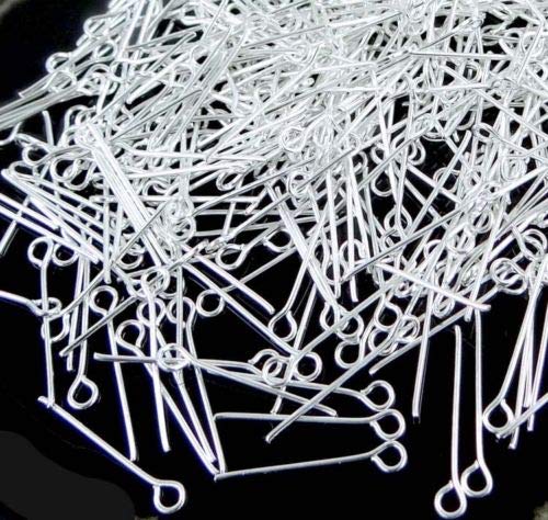 Algopix Similar Product 16 - Raflesa Bulk 500 Eyepins Silver Plated