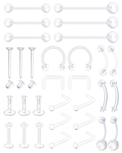 Algopix Similar Product 11 - MODRSA Mix Set Clear Piercing Retainers