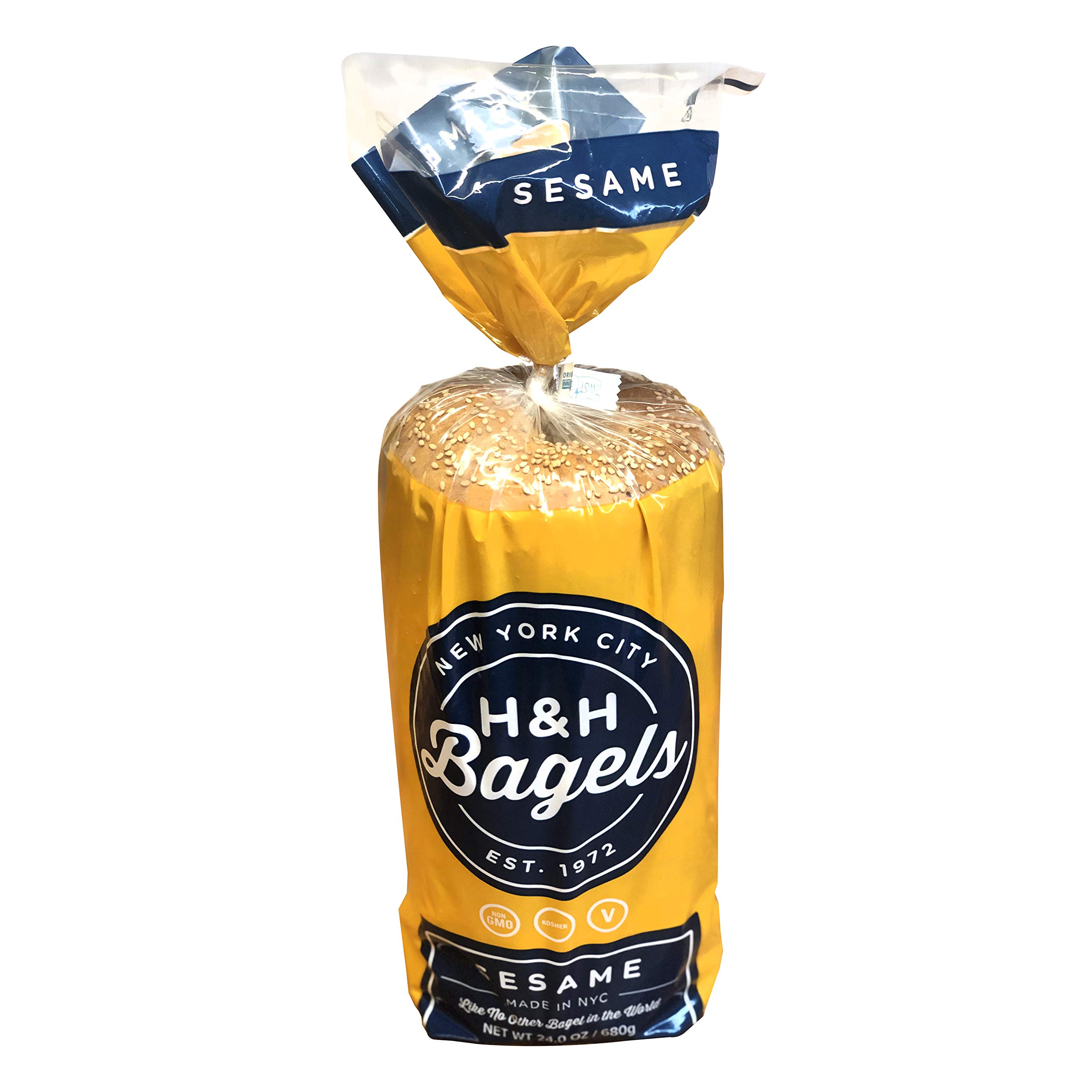 Algopix Similar Product 1 - H&H Bagels Sesame Bagel, 6 Count