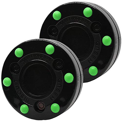 Algopix Similar Product 5 - Green Biscuit Roller Hockey Puck 2 Pack
