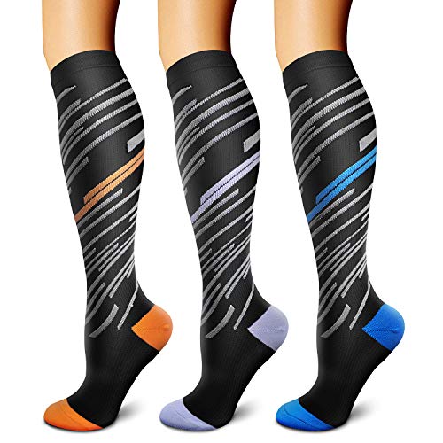 Algopix Similar Product 4 - CHARMKING Copper Compression Socks 3