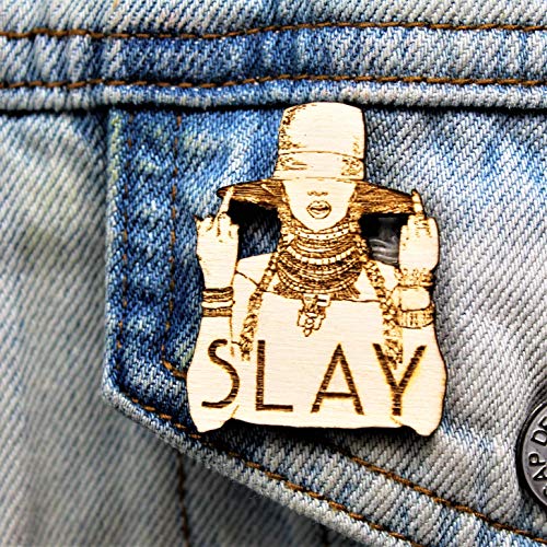Algopix Similar Product 13 - Slay My Name Slay My Name Wood Pin