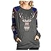 Algopix Similar Product 18 - Womens Crewneck Reindeer Pullover Ugly