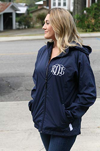 Algopix Similar Product 13 - Monogrammed ladies rain jacket coat
