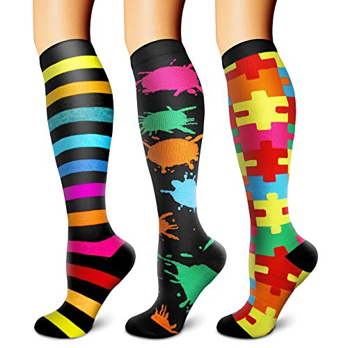 Algopix Similar Product 1 - CHARMKING Copper Compression Socks 3