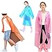 Algopix Similar Product 18 - CLEYCYE Kids Rain Poncho Raincoat with