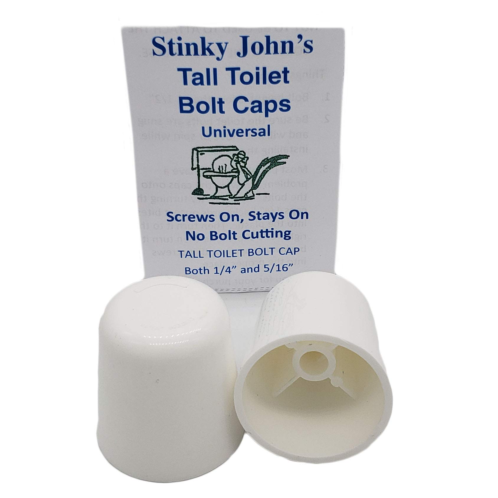Algopix Similar Product 13 - Stinky Johns Tall Toilet Bolt Caps