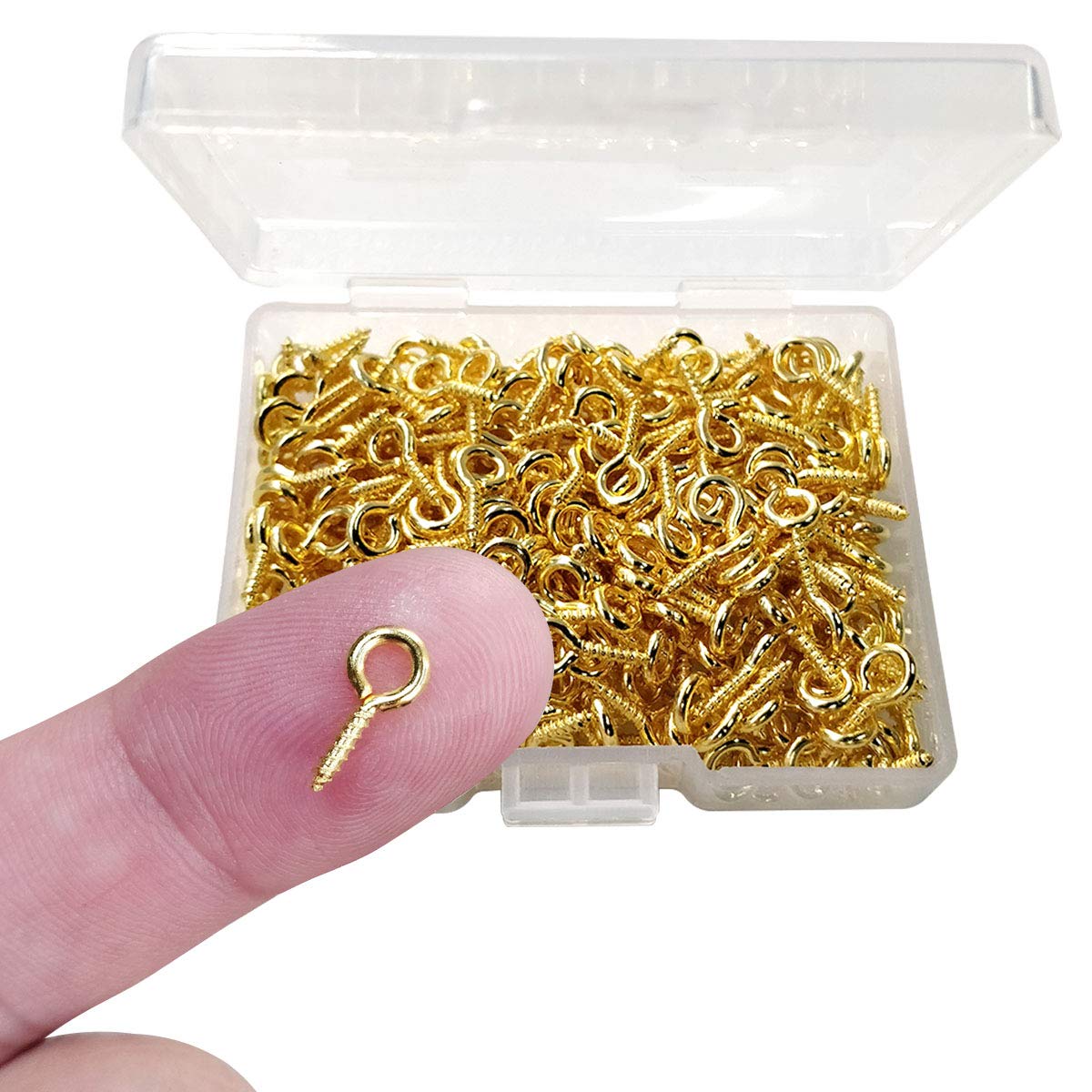 Algopix Similar Product 7 - 300PCS Small Screw Eye Pins10 x 5mm