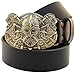 Algopix Similar Product 6 - Leather belt with brass buckle Viking