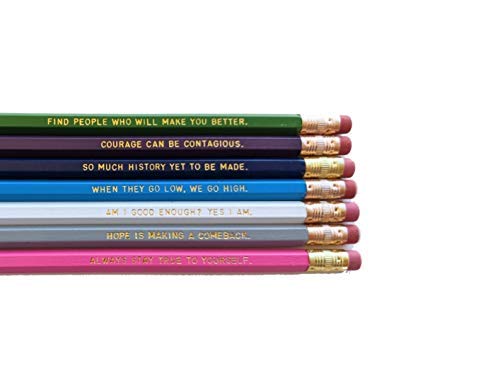 Algopix Similar Product 16 - Michelle Obama Quotes Engraved Pencil