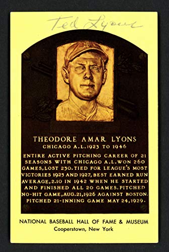 Algopix Similar Product 17 - Ted Lyons Autographed HOF Plaque