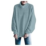 Algopix Similar Product 5 - Knit Loose Cardigan Turtleneck Sweater