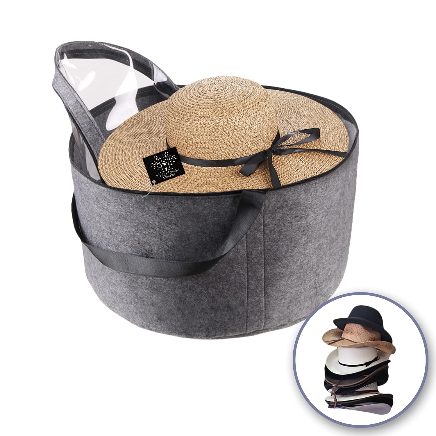 Algopix Similar Product 5 - TREEHOUSE LONDON Felt Hat Storage Box 