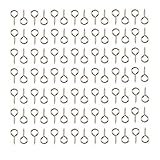 Algopix Similar Product 19 - HUIHUIBAO 100 Pieces Small Screw Eyes