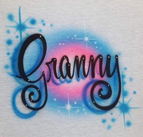 Algopix Similar Product 13 - Airbrush Script Name Font Hoodie