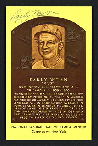 Algopix Similar Product 8 - Early Wynn Autographed HOF Plaque
