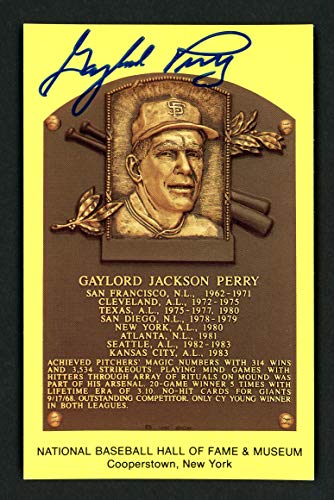 Algopix Similar Product 13 - Gaylord Perry Autographed HOF Plaque