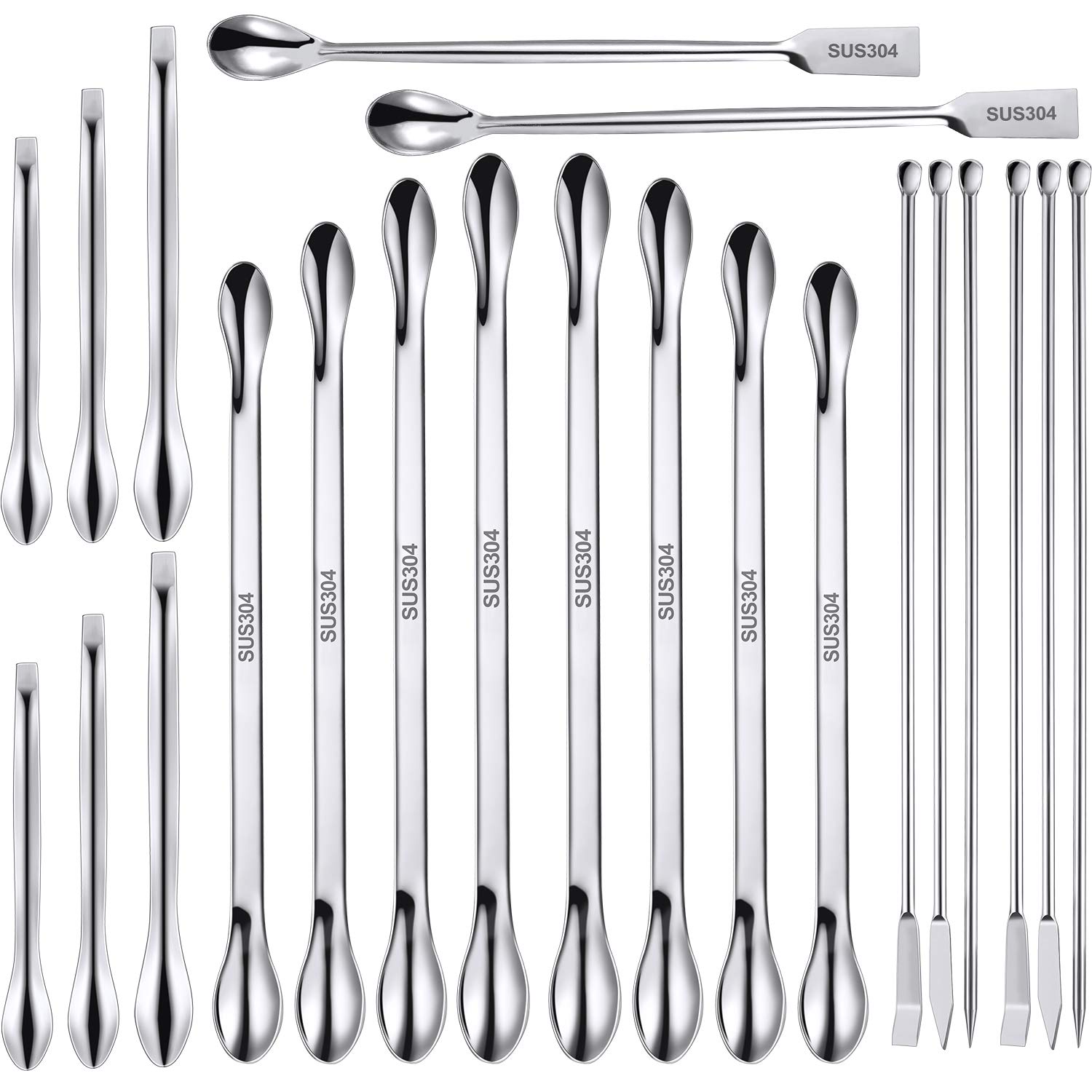 Algopix Similar Product 15 - 22 Pieces Stainless Steel Lab Spatula