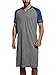 Algopix Similar Product 7 - Mens Cotton Nightshirts Raglan Short