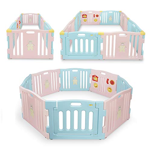 Algopix Similar Product 4 - Kidzone Interactive Baby Playpen 8