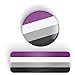 Algopix Similar Product 3 - LGBTQIA Asexual Pride Flag pin badge