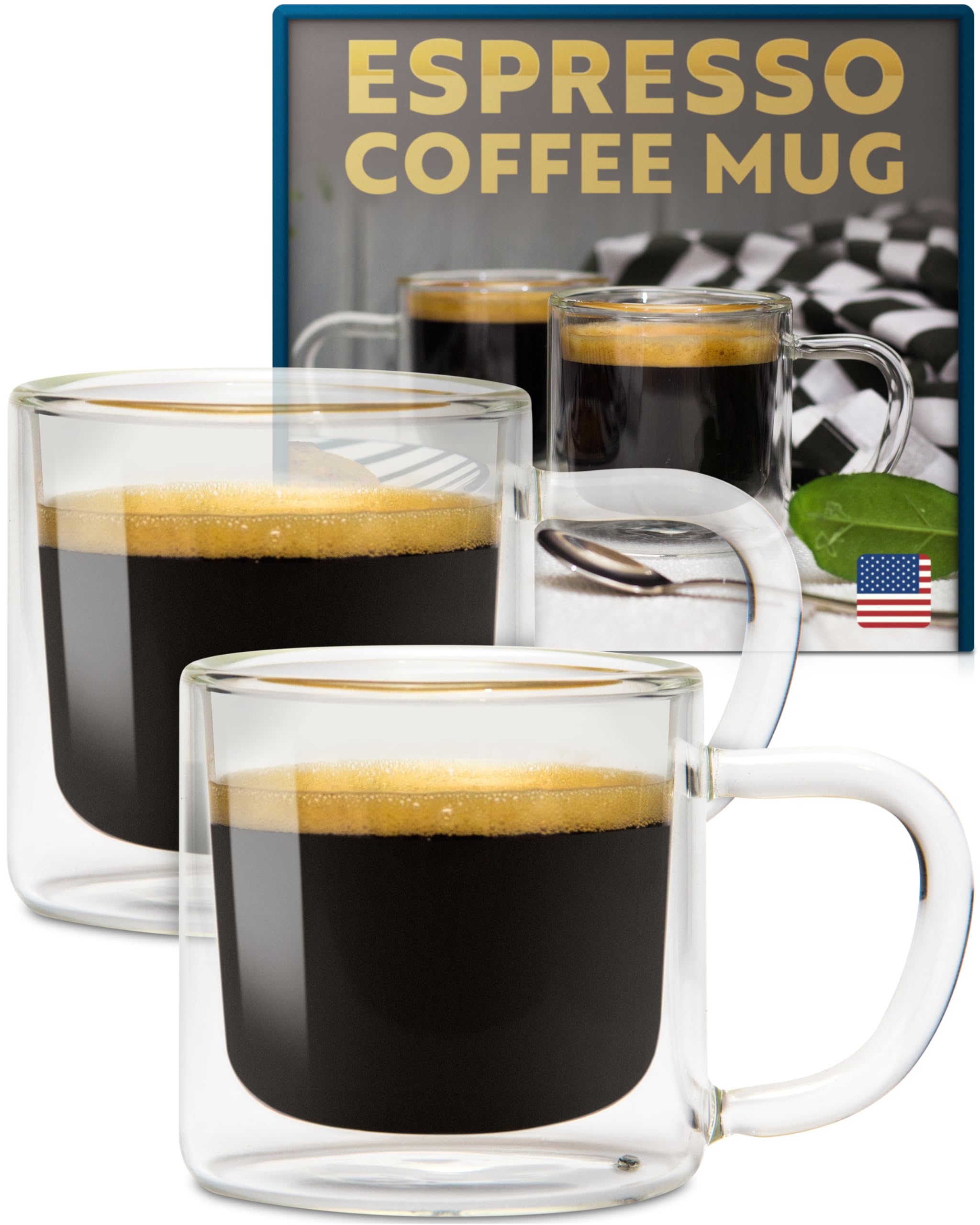 Algopix Similar Product 7 - Epar 4 oz Glass Espresso Cups Set of