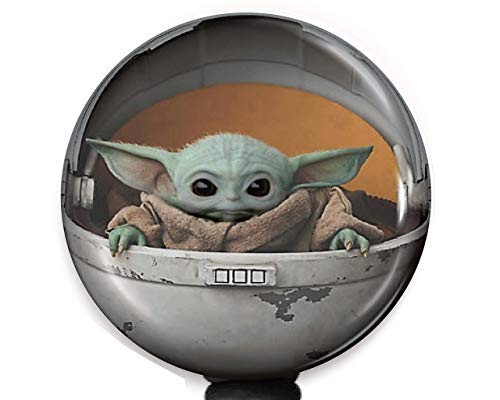 Algopix Similar Product 17 - Baby Yoda Grogu Badge Reel