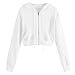 Algopix Similar Product 18 - Long Sleeve Crop Top Zip Up Hoodie