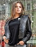 Algopix Similar Product 16 - Womens Dragon Python Leather Jacket