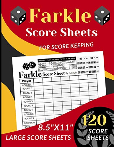 Algopix Similar Product 18 - Farkle Score Sheets 120 Large Score