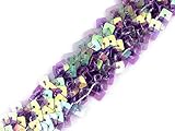Algopix Similar Product 9 - 9m Light Turquoise Sequin Elastic Trim