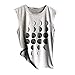 Algopix Similar Product 6 - Womens Moon Print Vest Casual Loose
