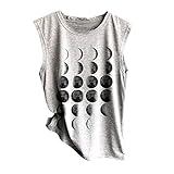 Algopix Similar Product 7 - Womens Moon Print Vest Casual Loose