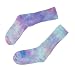 Algopix Similar Product 15 - Rainbow Tie Dye Bamboo Socks (Violet)