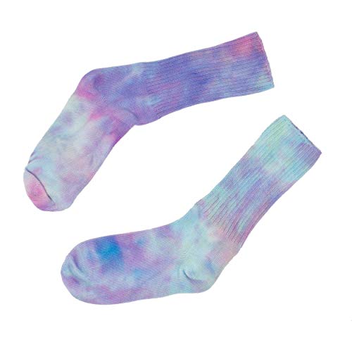 Algopix Similar Product 4 - Rainbow Tie Dye Bamboo Socks (Violet)