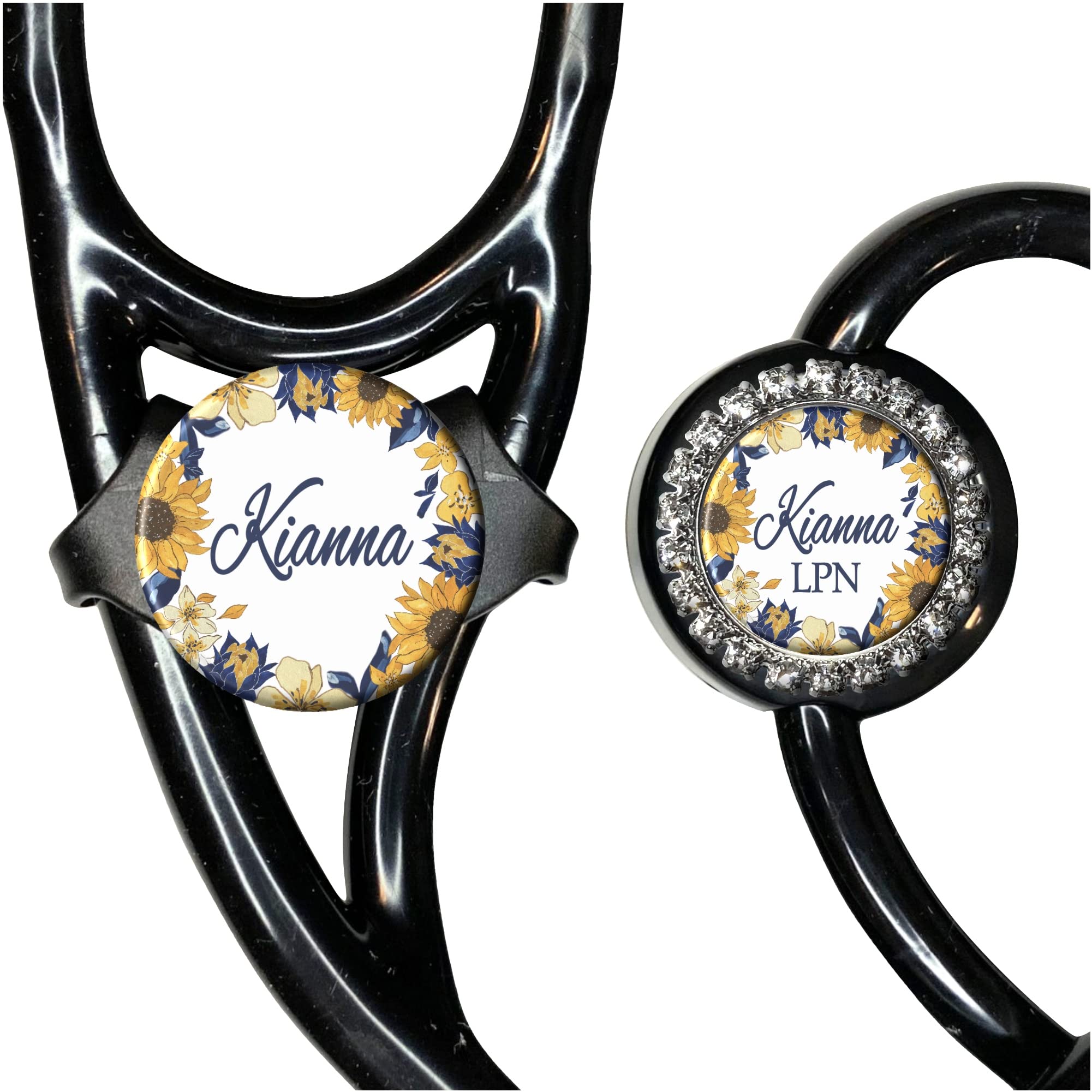 Algopix Similar Product 17 - Stethoscope Name Tag Personalized Label