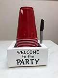 Algopix Similar Product 14 - Wooden Solo Cup Holder With Marker