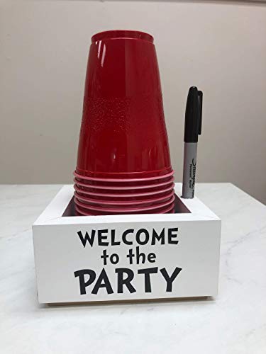 Algopix Similar Product 18 - Wooden Solo Cup Holder With Marker
