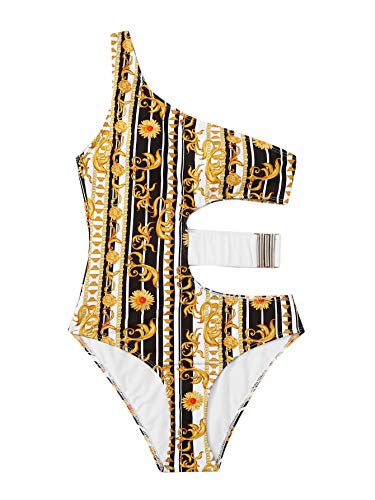 Algopix Similar Product 1 - SweatyRocks Womens Baroque Print One