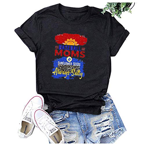 Algopix Similar Product 9 - Pumsun Baseball Moms TShirt Womens