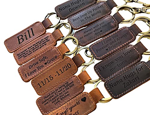 Algopix Similar Product 19 - Personalized Key Chain Handmade Leather