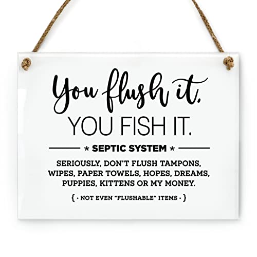Algopix Similar Product 4 - 6x8 Inch You Flush It Fish It Septic
