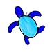Algopix Similar Product 16 - Aqua and Cobalt Blue Sea Turtle Stained